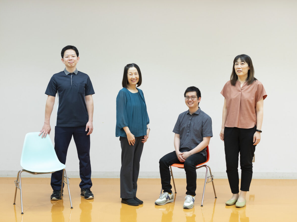 From the left, Mr. Nomoto, Ms Chigasaki, Mr. Fujioka, and Ms Kanahama
